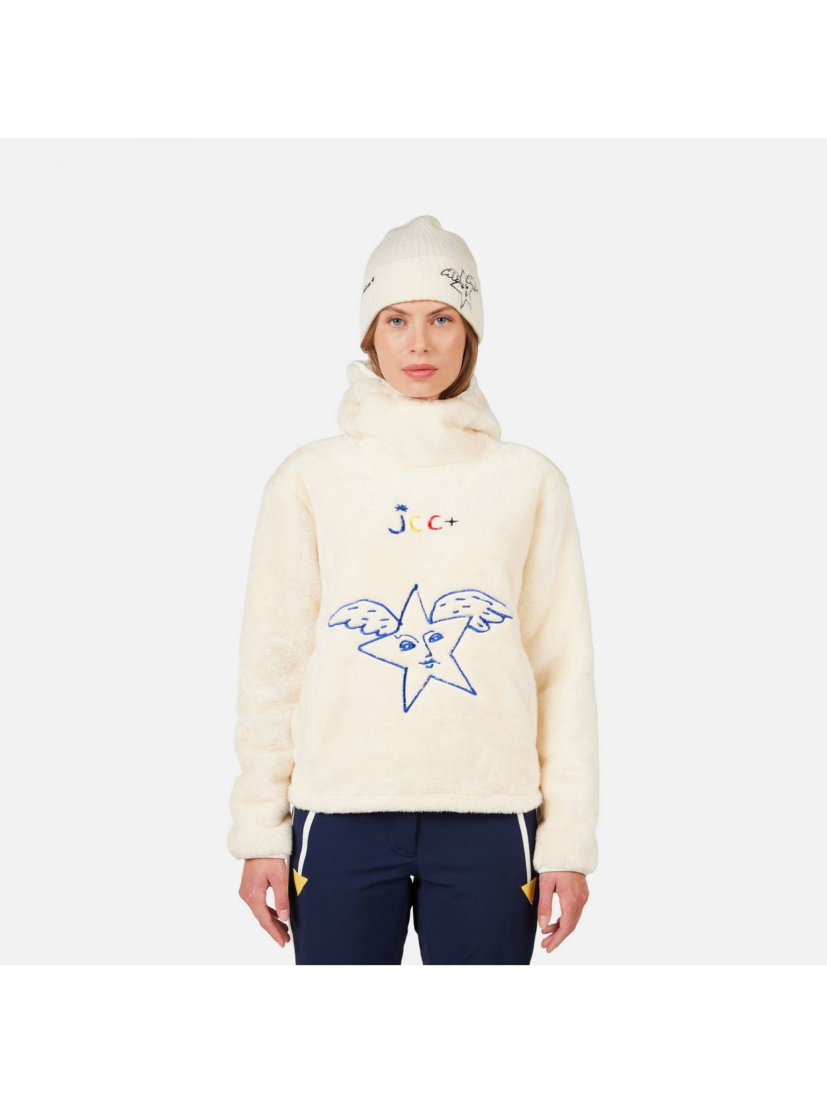 Bluza damska ROSSIGNOL W JCC VALDIZ FLEECE biały