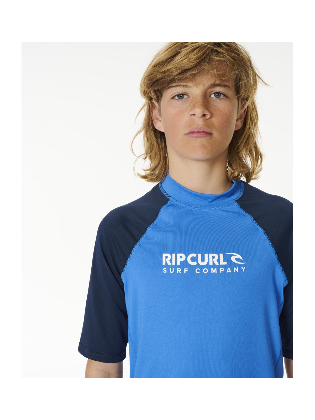 Lycra RIP CURL Shock Upf S/S-Boy niebieski
