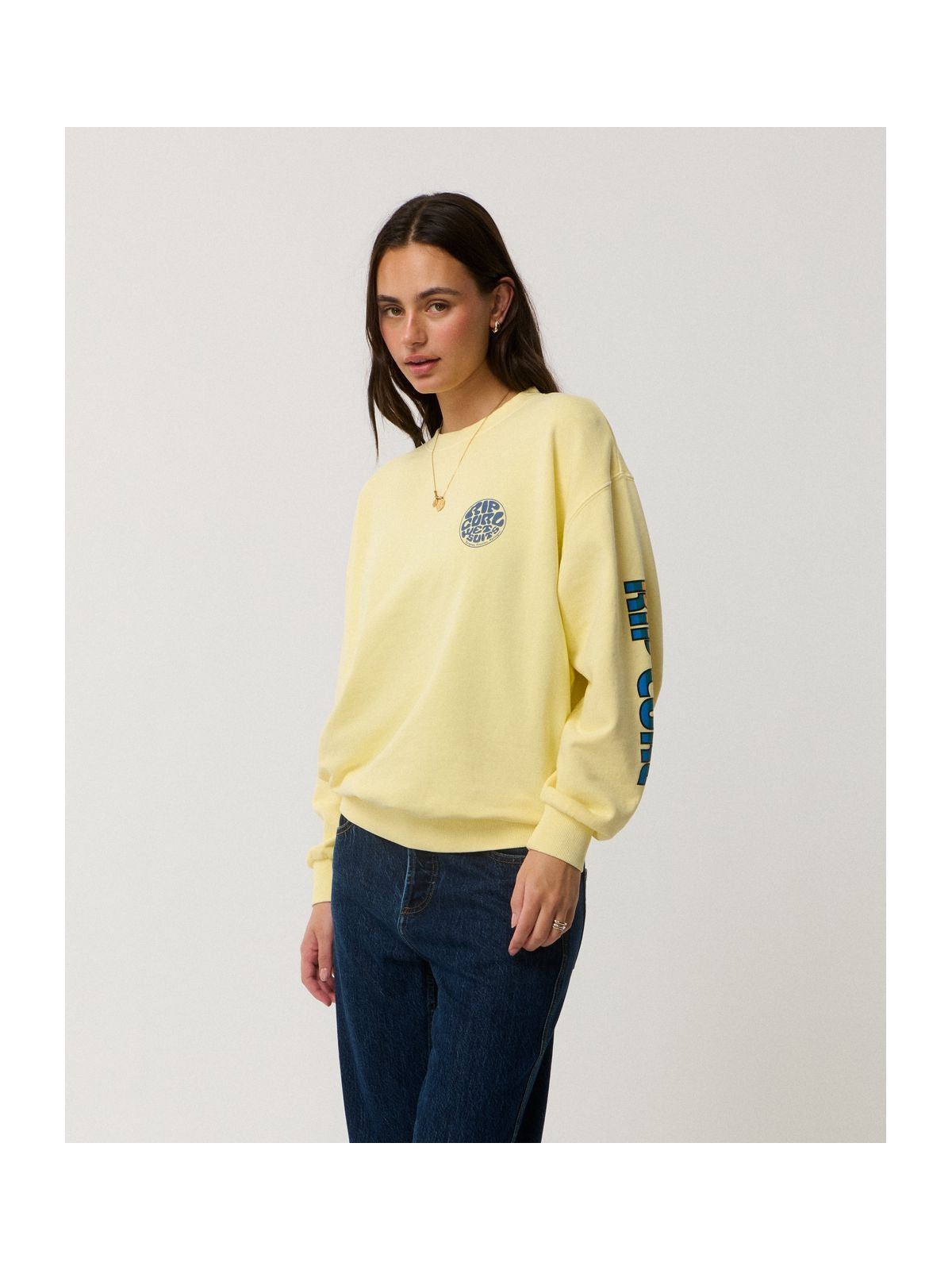 Bluza damska RIP CURL Sg Heritage Oversized Fleece żółta