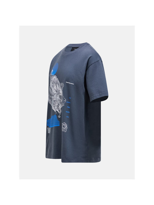 Koszulka PEAK PERFORMANCE M Graphic Tee granatowy
