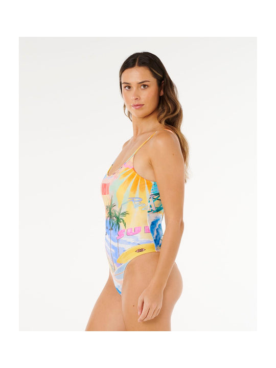 Kostium damski RIP CURL Hotel Malibu Cheeky One Piece multikolor
