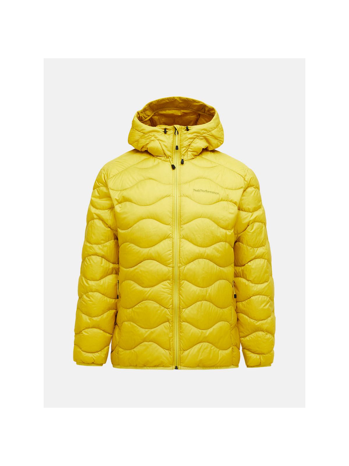 Kurtka puchowa męska PEAK PERFORMANCE M Helium Down Hood Jacket kolor żółty