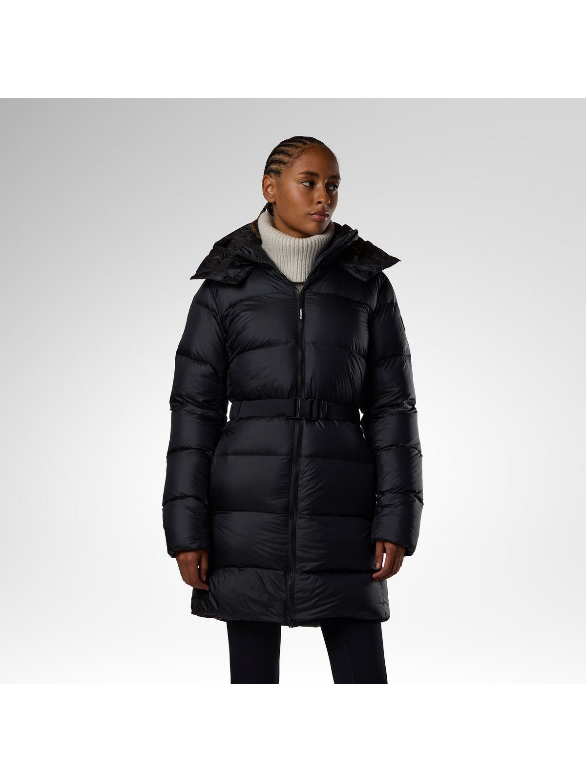 Parka damska ROSSIGNOL W Abel Belted Down Parka czarna