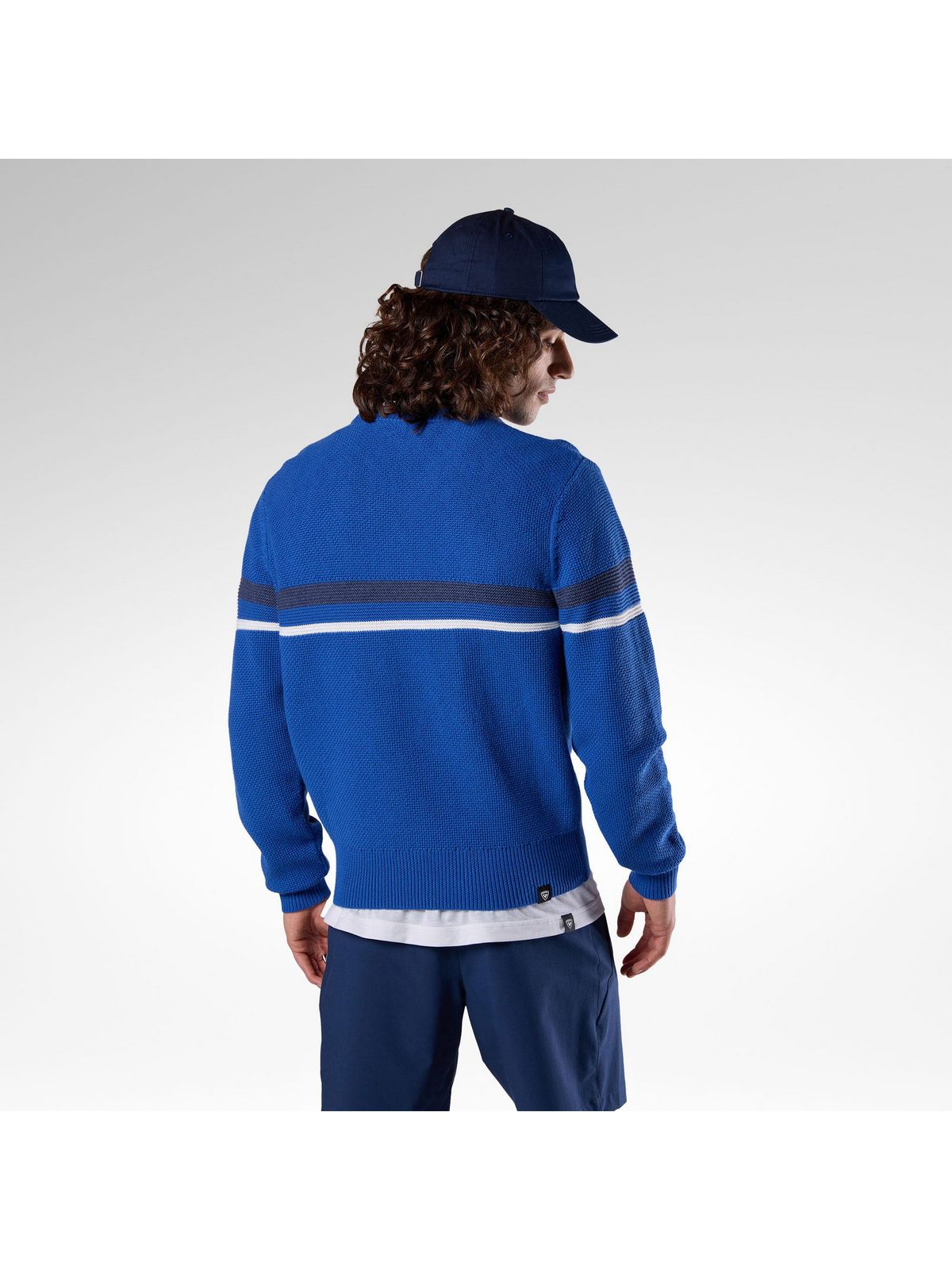 Sweter męski ROSSIGNOL M Knitted Cn Sweater niebieski
