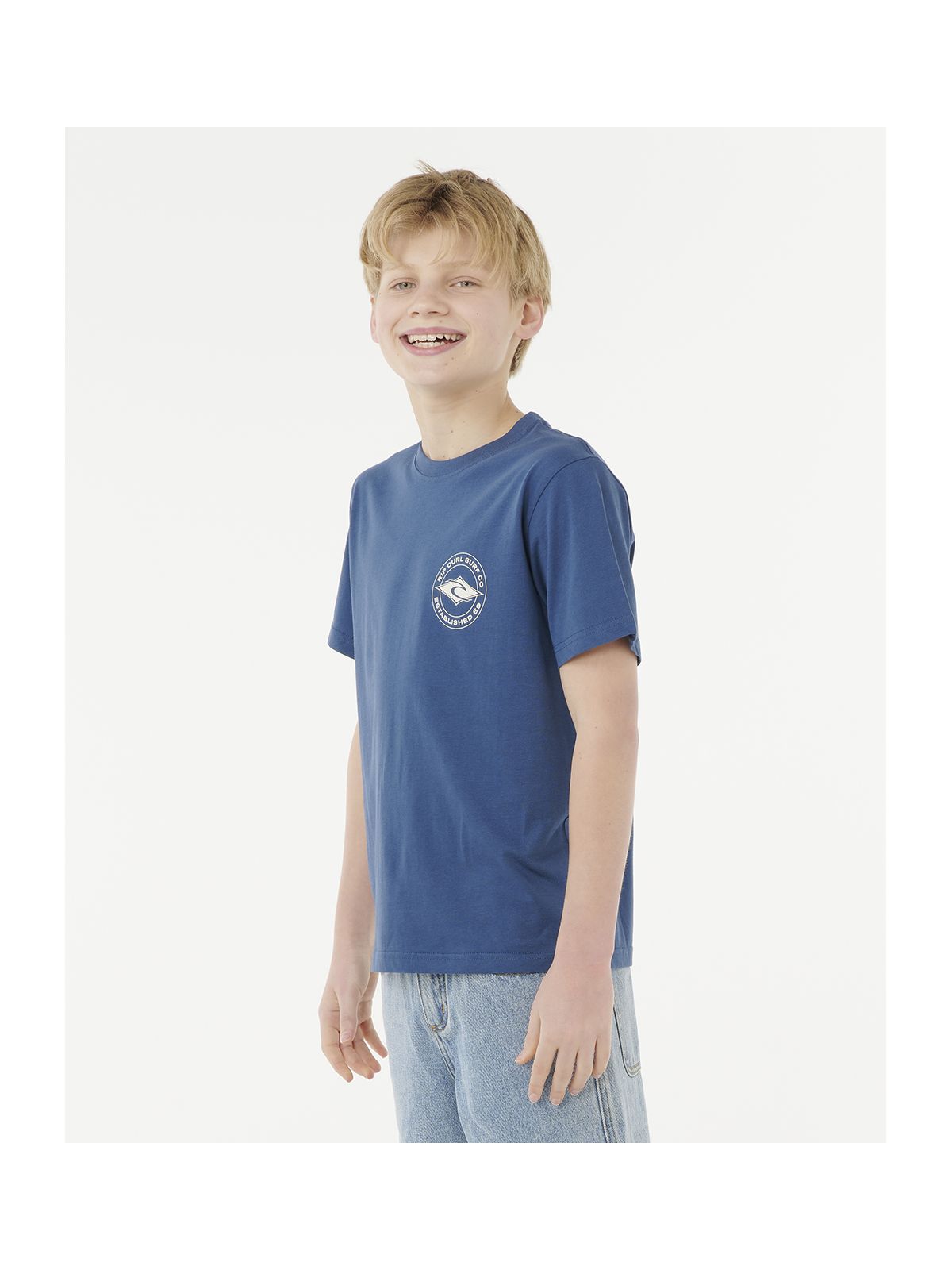 Koszulka RIP CURL STAPLER TEE - BOY granatowa