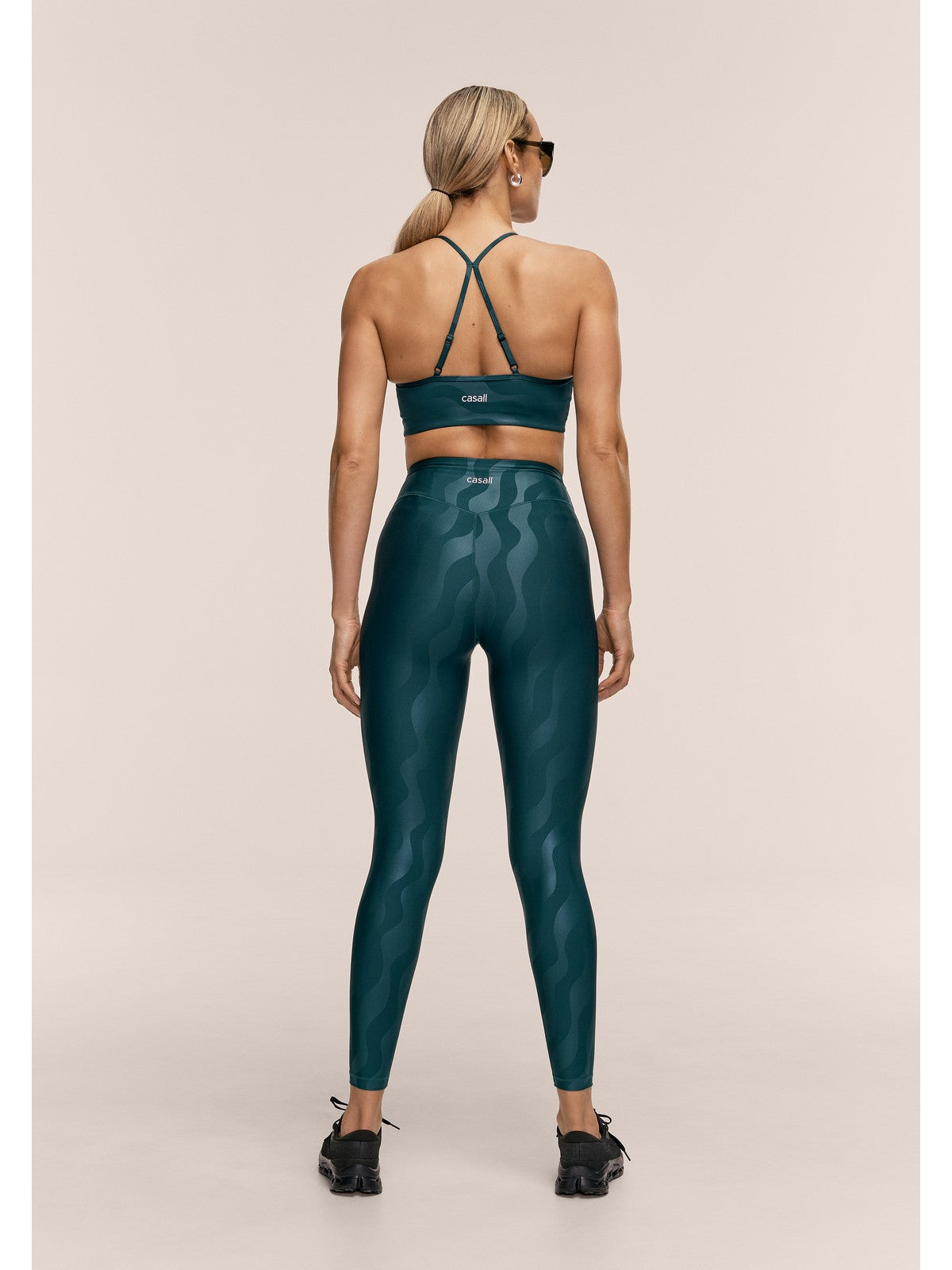 Legginsy treningowe damskie CASALL Heat Printed High Waist Tights kolor szary