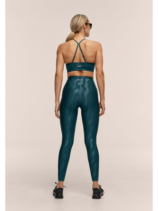 Legginsy treningowe damskie CASALL Heat Printed High Waist Tights kolor szary

