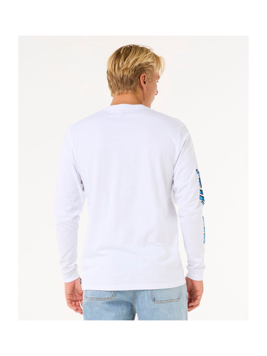 Koszulka RIP CURL Fade Out Icon L/S Tee biały
