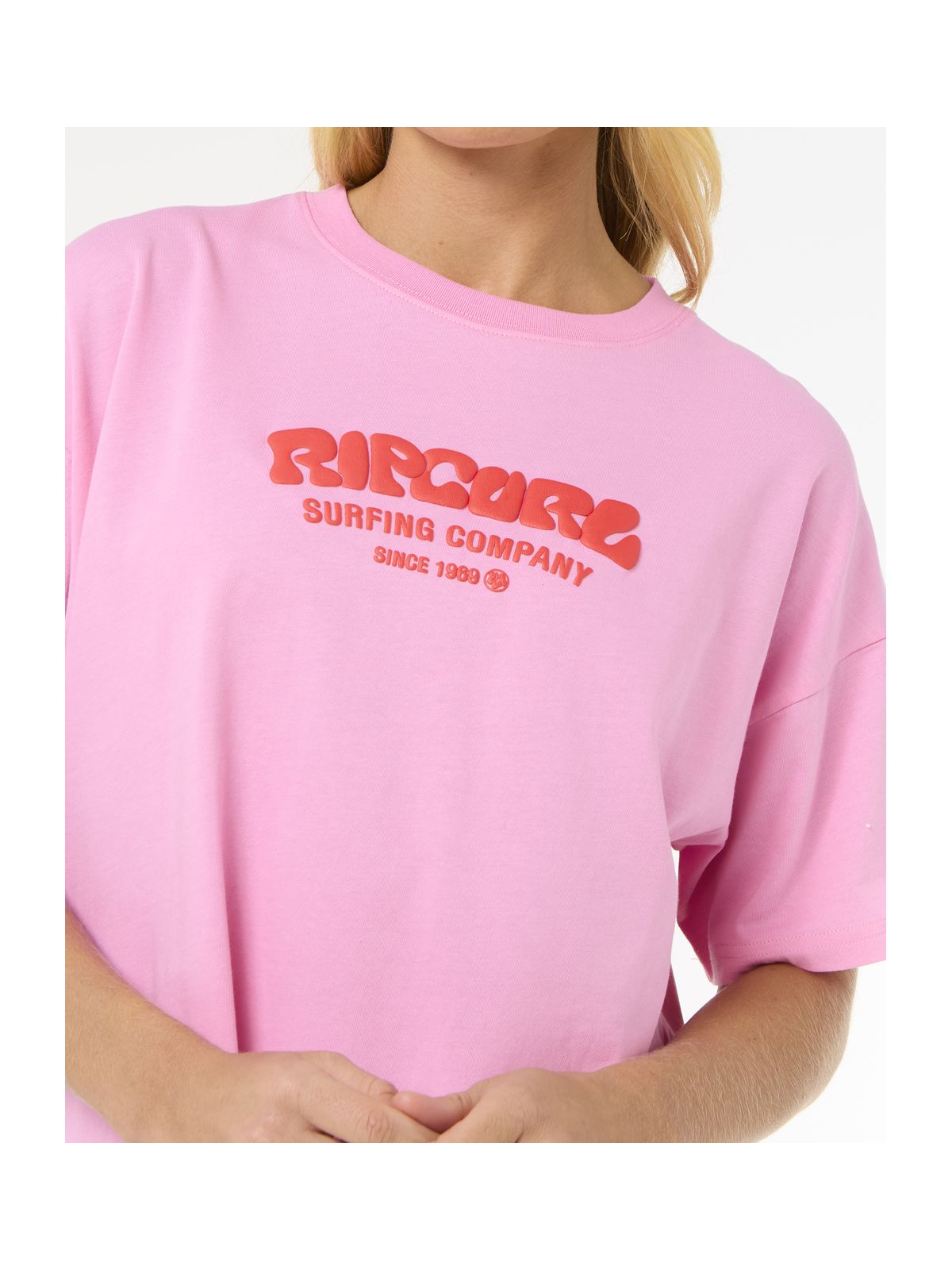 Koszulka damska RIP CURL Surf Puff Relaxed Tee różowa