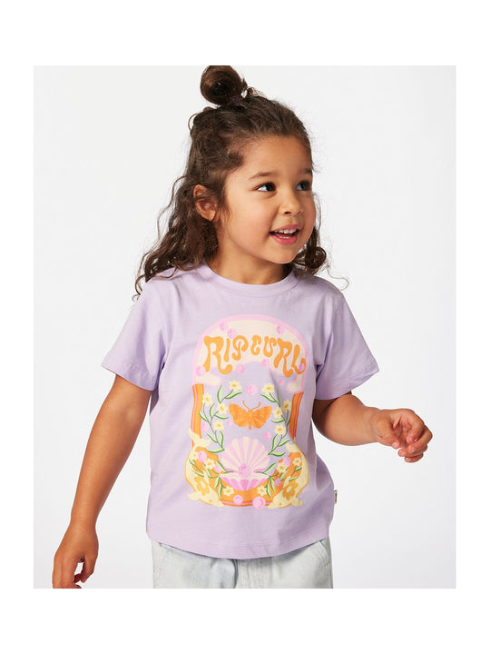 Koszulka RIP CURL Rainbow Tropics Art Tee-Girl fioletowy
