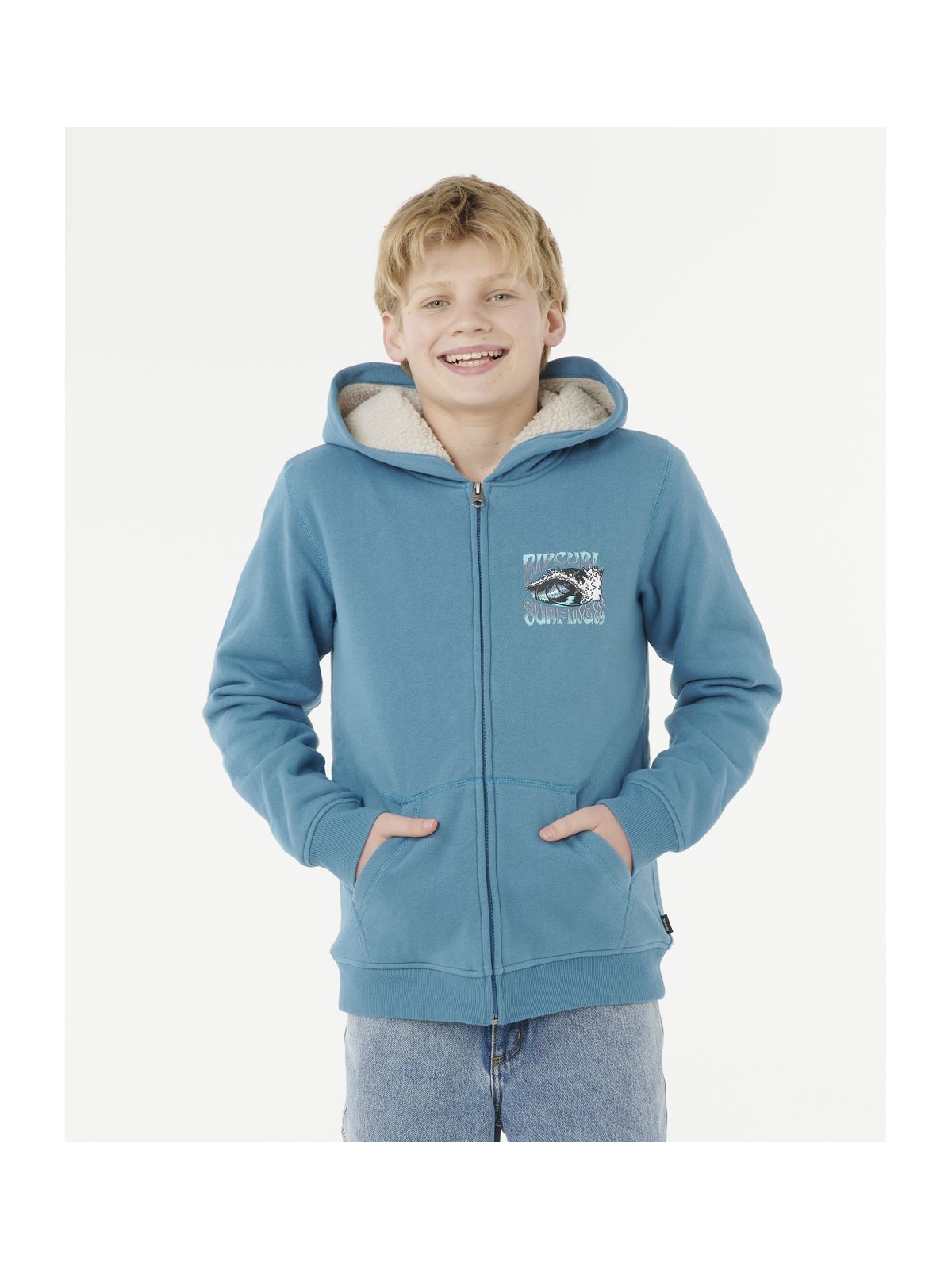 Bluza RIP CURL HAZE & TUBE LINED Z/T HOOD-BOY niebieska