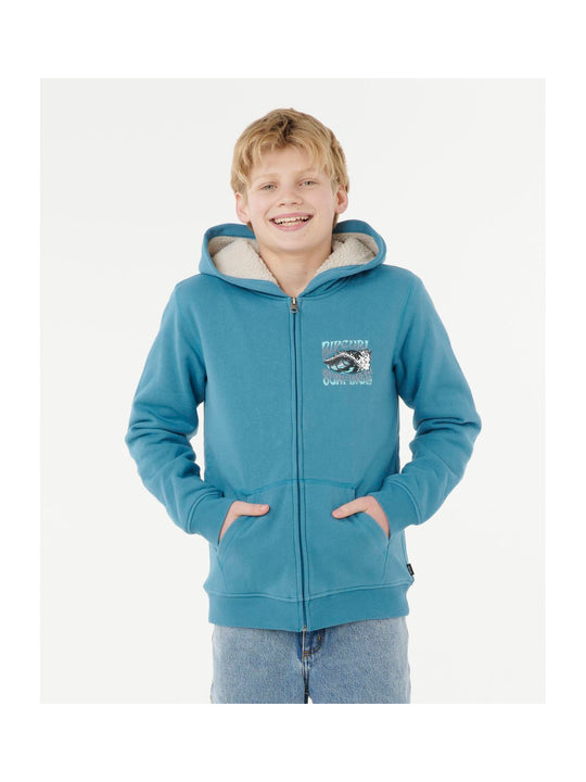 Bluza RIP CURL HAZE &amp; TUBE LINED Z/T HOOD-BOY niebieska
