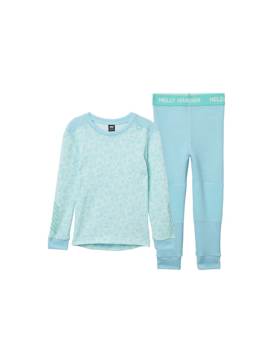 Bielizna dziecięca HELLY HANSEN K Graphic Lifa Merino Set kolor niebieski
