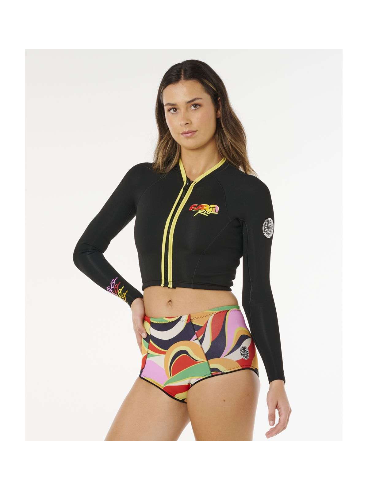 Kurtka damska RIP CURL G-Bomb 1.5 Ls Fz Crop Jkt czarna