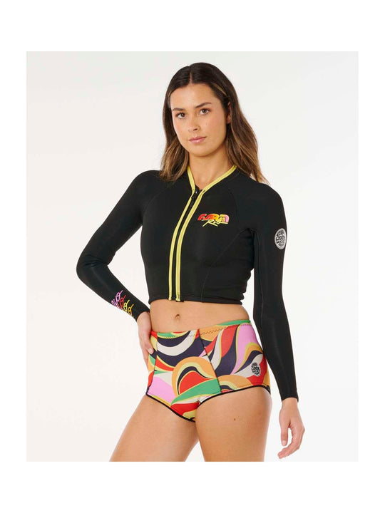 Kurtka damska RIP CURL G-Bomb 1.5 Ls Fz Crop Jkt czarna
