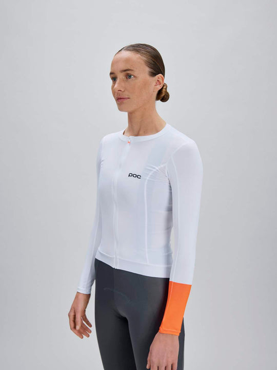 Koszulka rowerowa damska POC W's Cadence L/S Jersey biała
