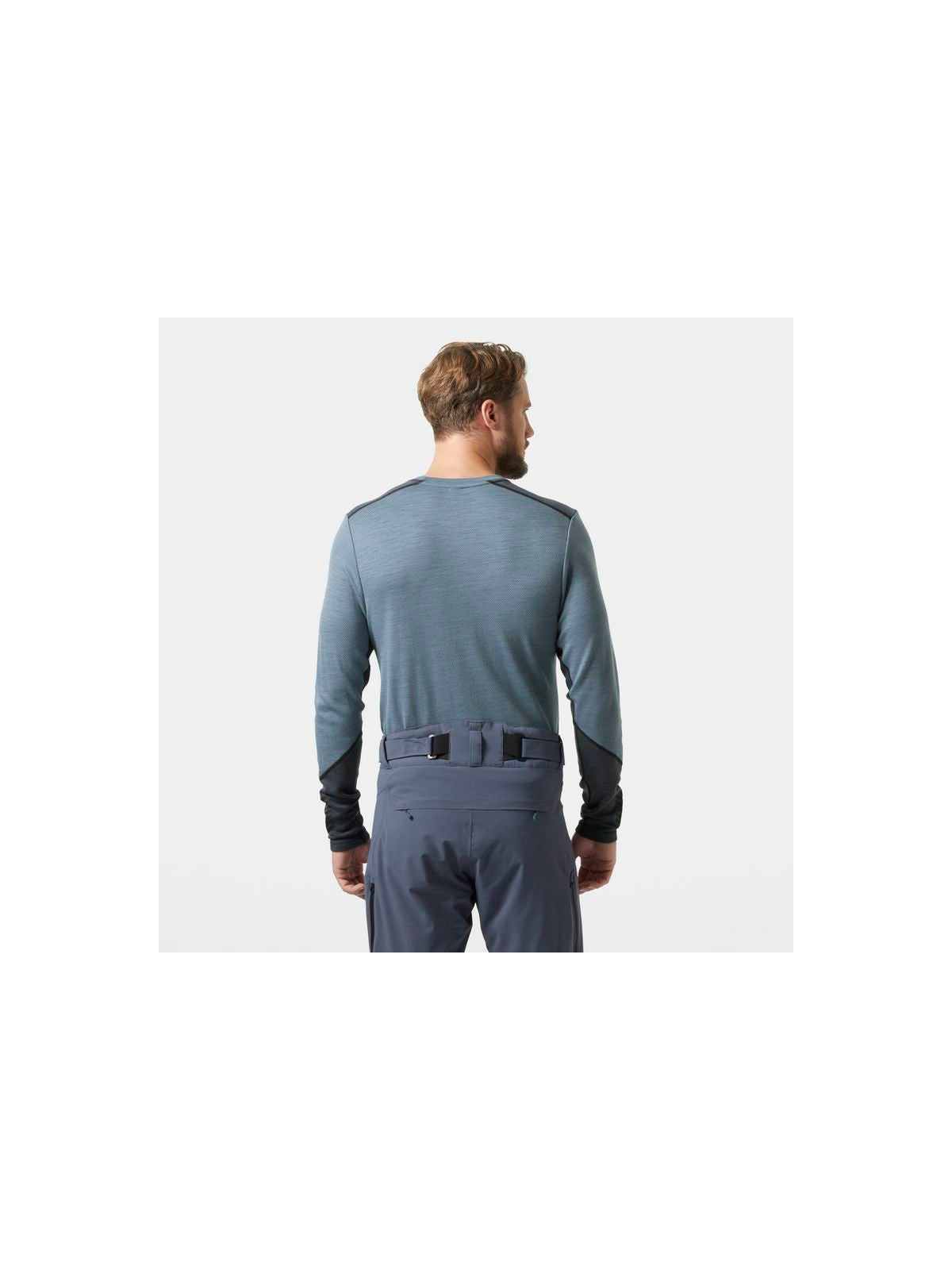 Koszulka męska HELLY HANSEN Lifa Merino Midweight Crew  kolor granatowy