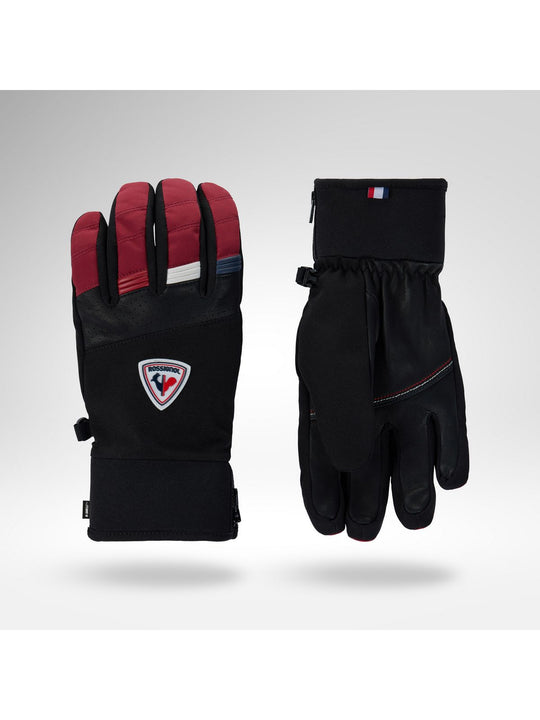 Rękawice narciarskie męskie ROSSIGNOL M Strato Ski Gloves R-Shell Dr bordowe
