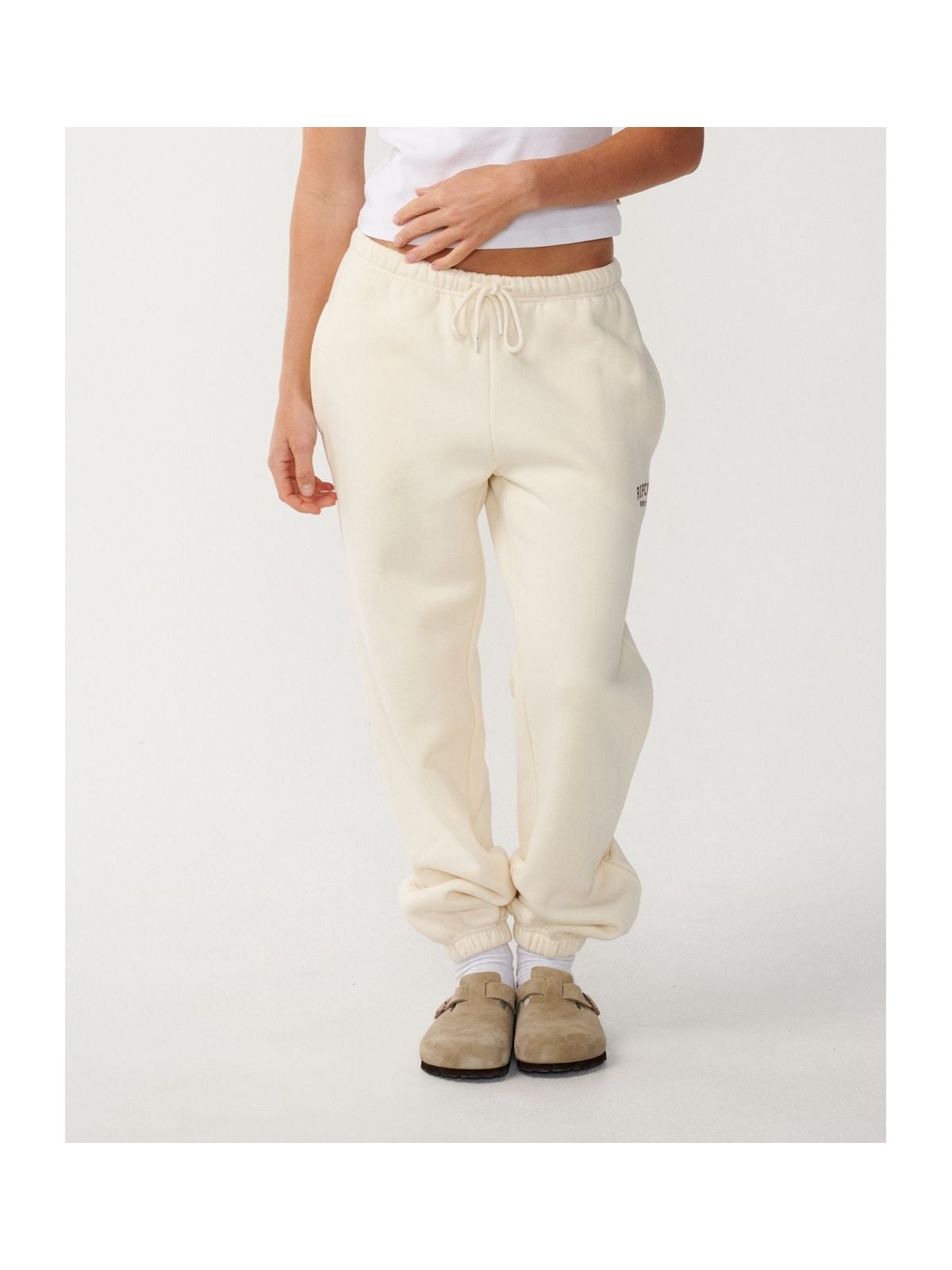 Spodnie damskie RIP CURL Varsity Sports Track Pant białe