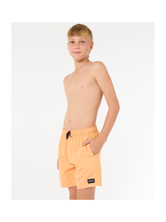 Szorty kąpielowe chłopięce RIP CURL OFFSET VOLLEY - BOY pomarańczowe
