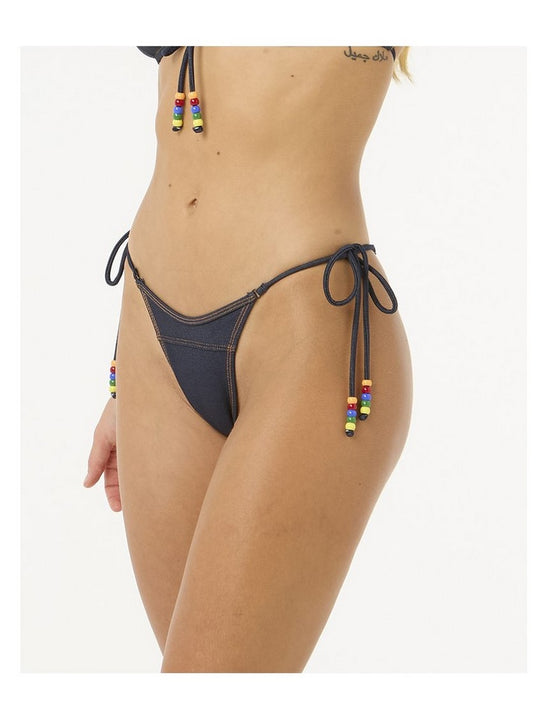 Majtki kąpielowe RIP CURL Dalias Denim Tie Side Skimpy niebieskie
