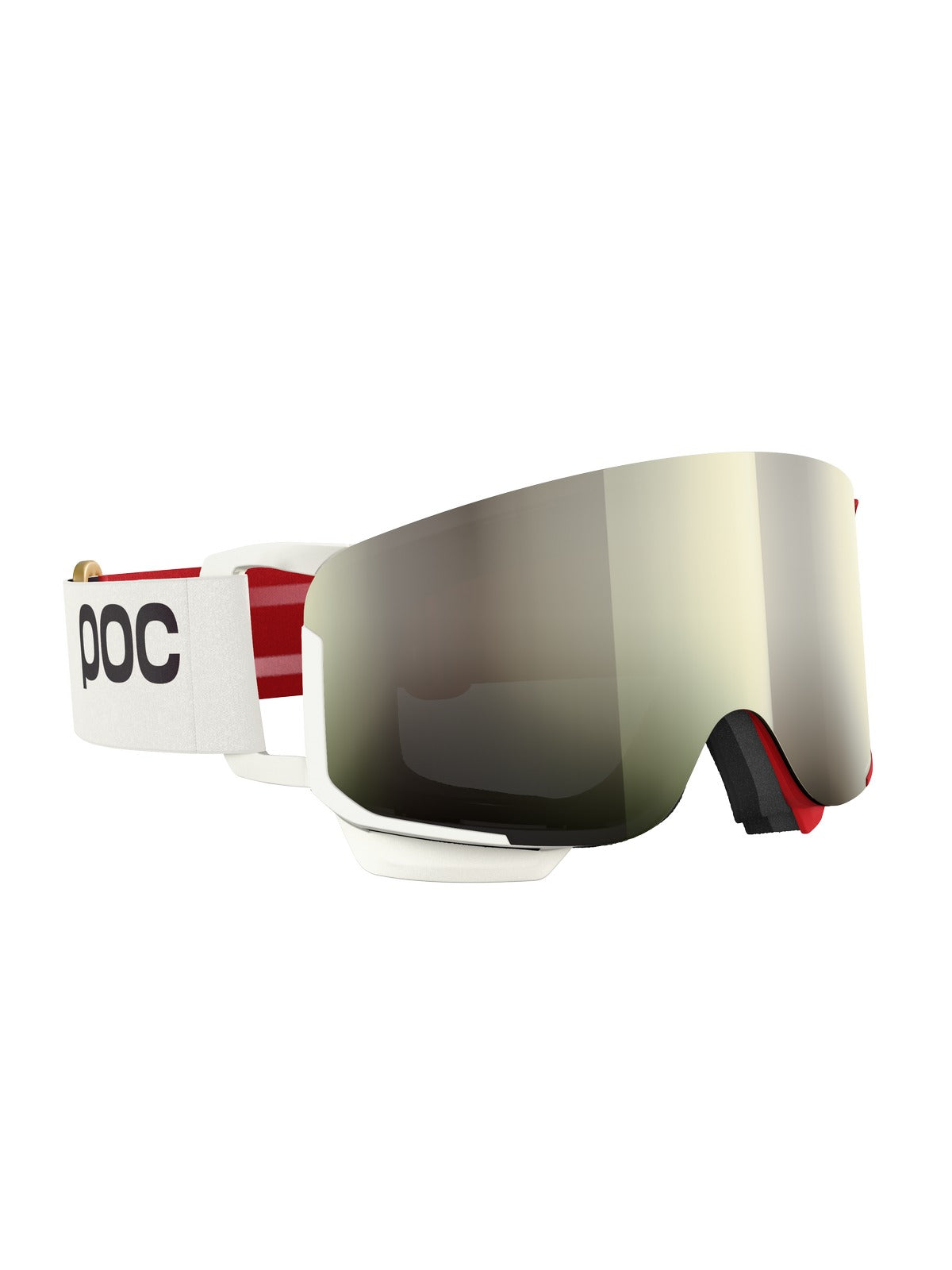 Gogle narciarskie POC Nexal Mid Wide Fit biało/czerwony Cat 2
