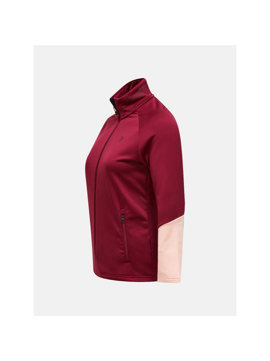 Bluza PEAK PERFORMANCE W Rider Essentials Zip Jacket bordowy
