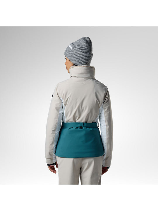 Kurtka narciarska damska ROSSIGNOL W Snowdazzle Belted Ski Jacket szara
