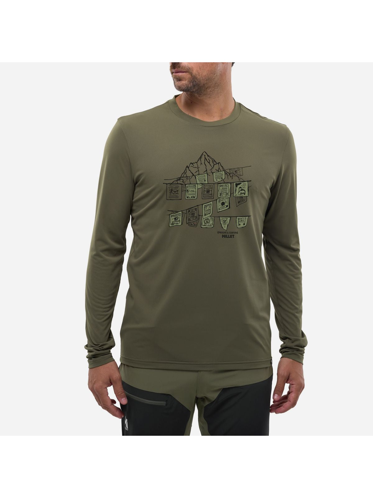 Koszulka męska MILLET Seneca Ts Ls Uv M zielona