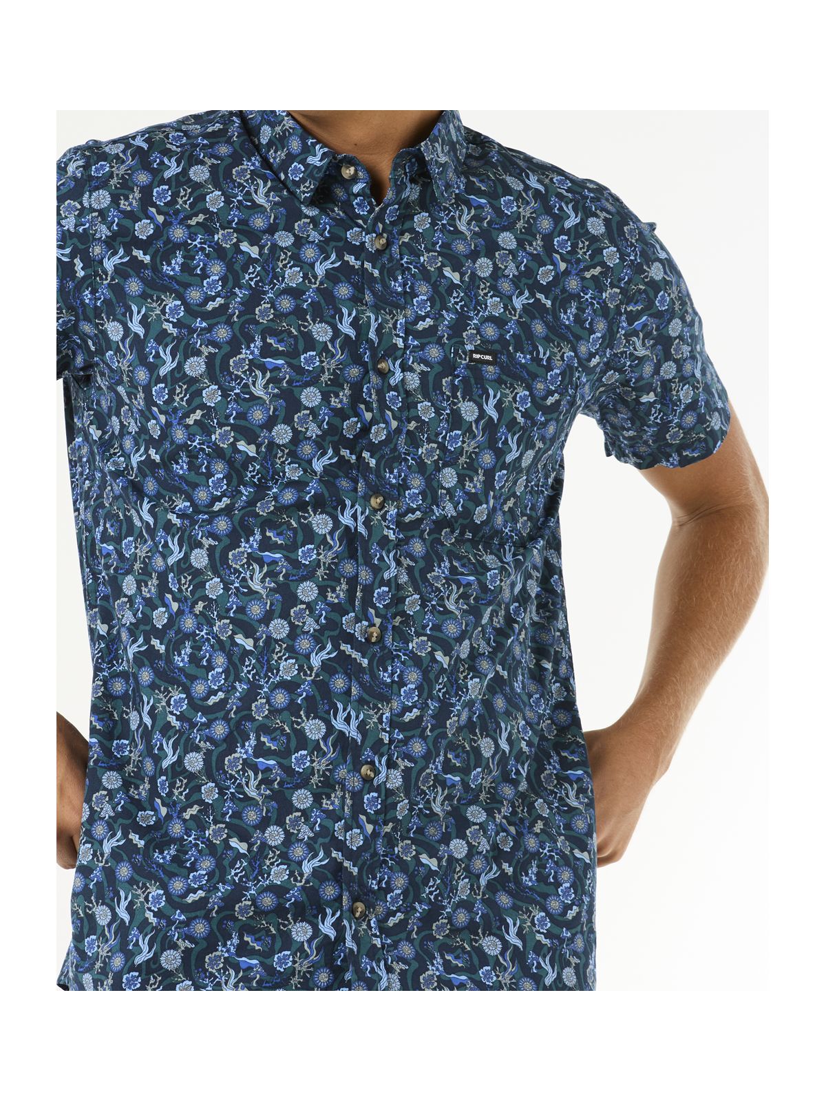 Koszula RIP CURL Floral Reef S/S Shirt granatowy