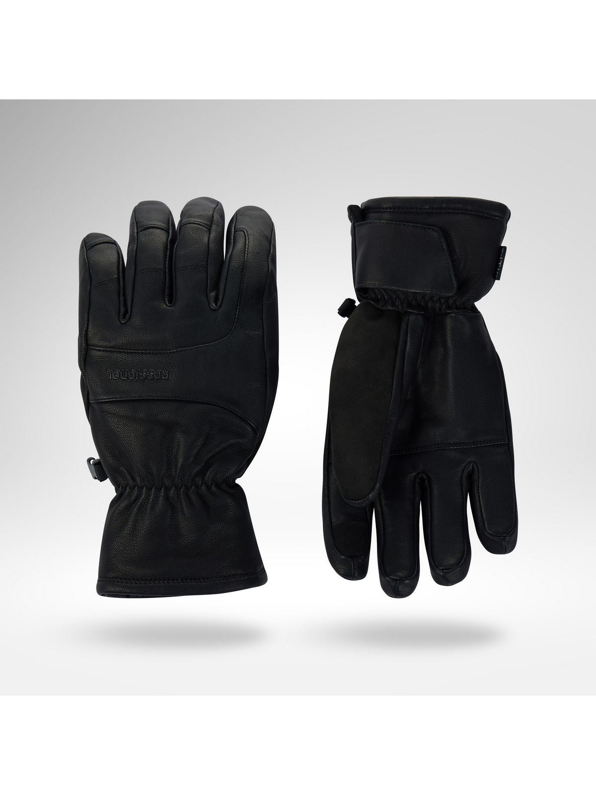 Rękawice narciarskie ROSSIGNOL Full Leather Ski Gloves R-Shel czarne