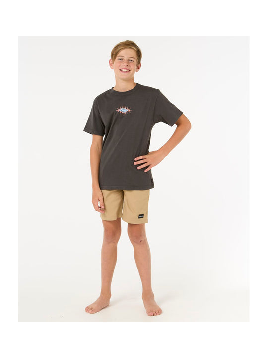 Koszulka dziecięca RIP CURL RAW ENERGY SKULL TEE - BOY czarna
