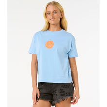 Koszulka damska RIP CURL Icons Of Surf Relaxed Tee niebieska
