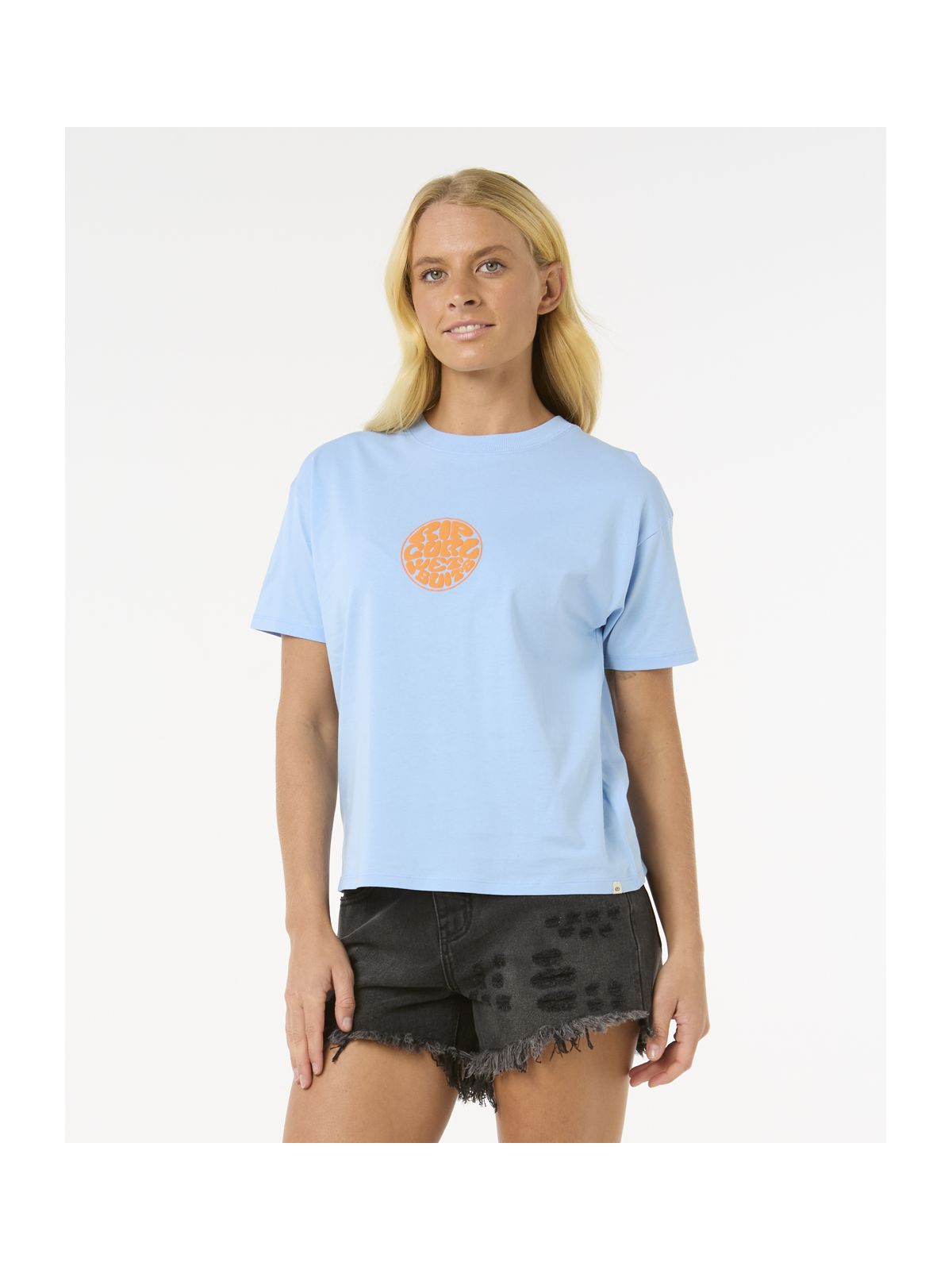 Koszulka damska RIP CURL Icons Of Surf Relaxed Tee niebieska