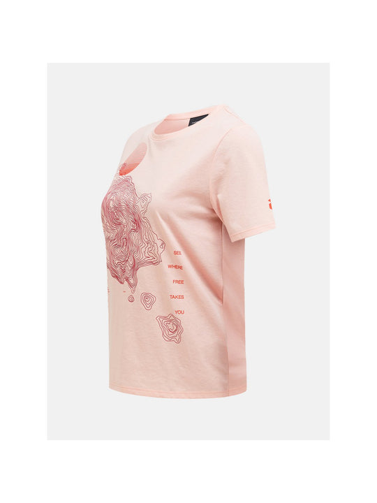 Koszulka PEAK PERFORMANCE Explore Graphic Tee Women różowy
