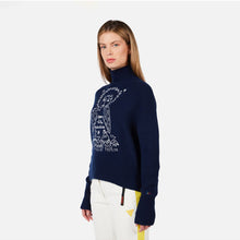 Sweter damski ROSSIGNOL W JCC SNOW ANGELS PULL niebieski
