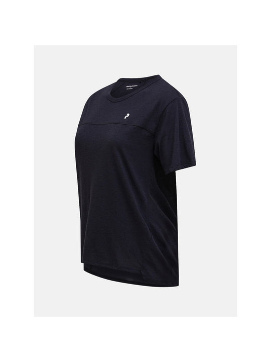 Koszulka rowerowa damska PEAK PERFORMANCE W Trail Wool Blend SS czarna
