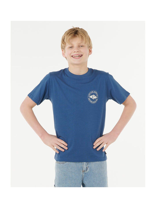 Koszulka RIP CURL STAPLER TEE - BOY granatowa
