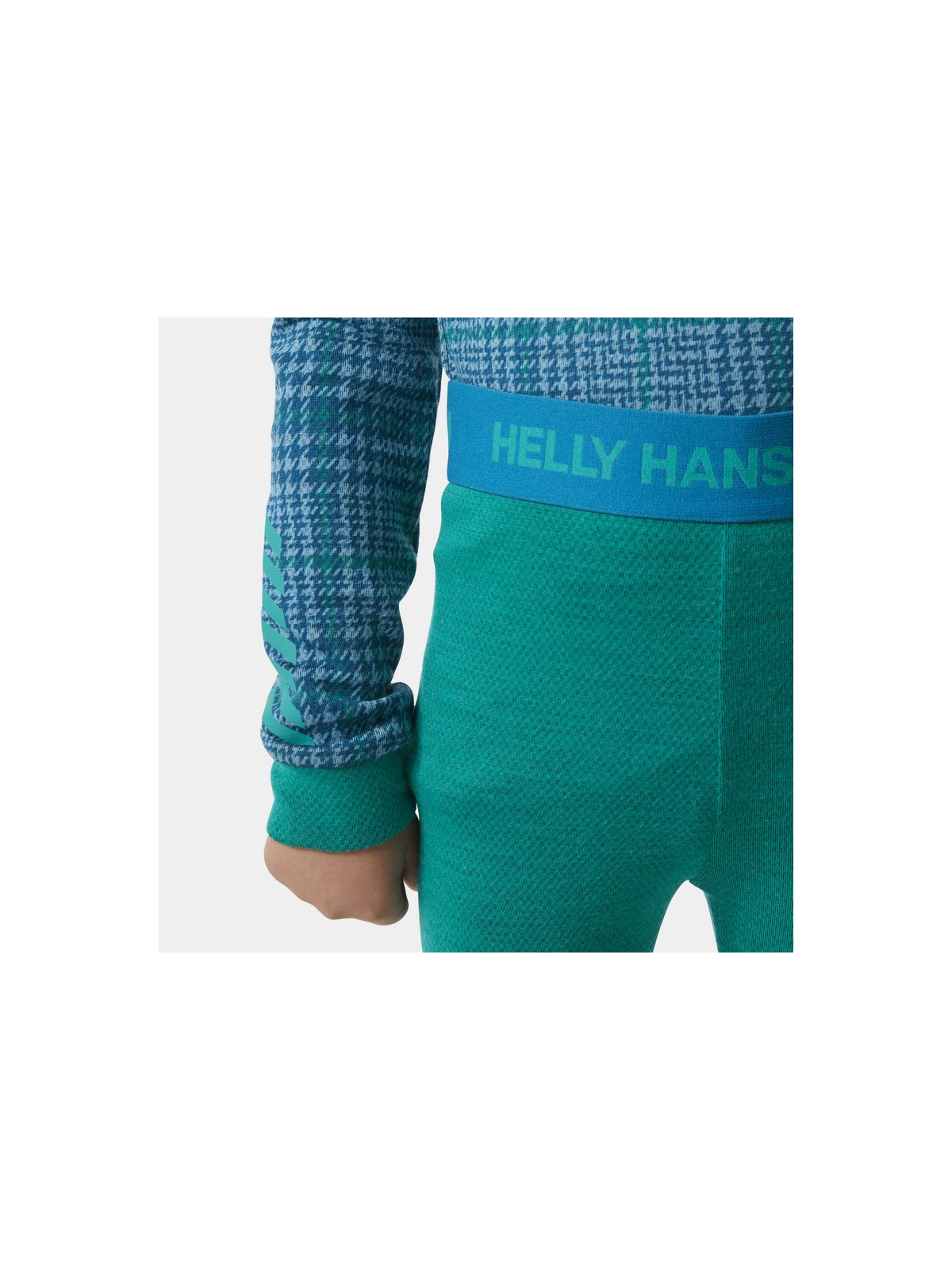 Bielizna dziecięca HELLY HANSEN K Graphic Lifa Merino Set kolor zielony