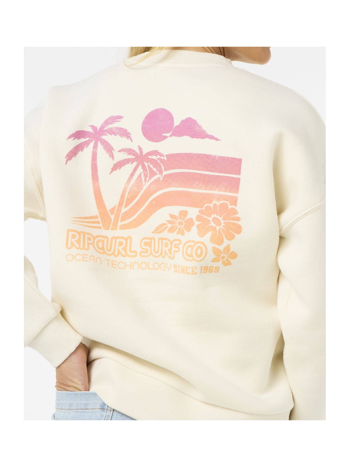 Bluza RIP CURL Ocean Tech Heritage Crew biały