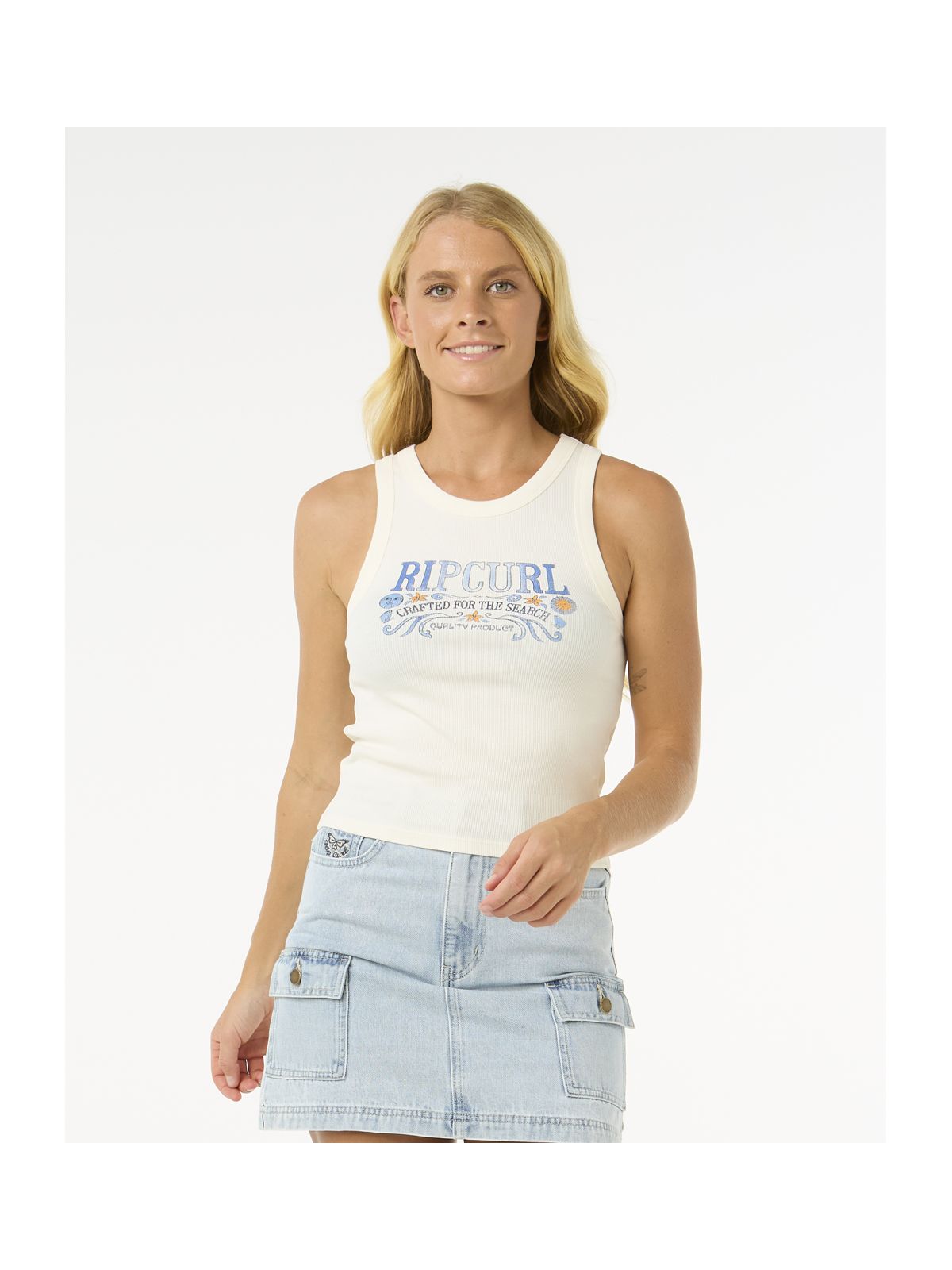 Koszulka RIP CURL Luna Ribbed Tank biały