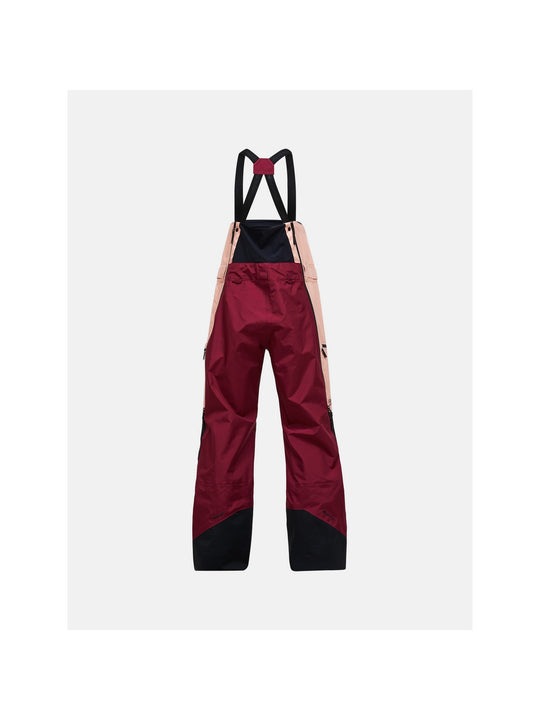 Spodnie PEAK PERFORMANCE W Vertical Gore-Tex Pro Bib Pants bordowy
