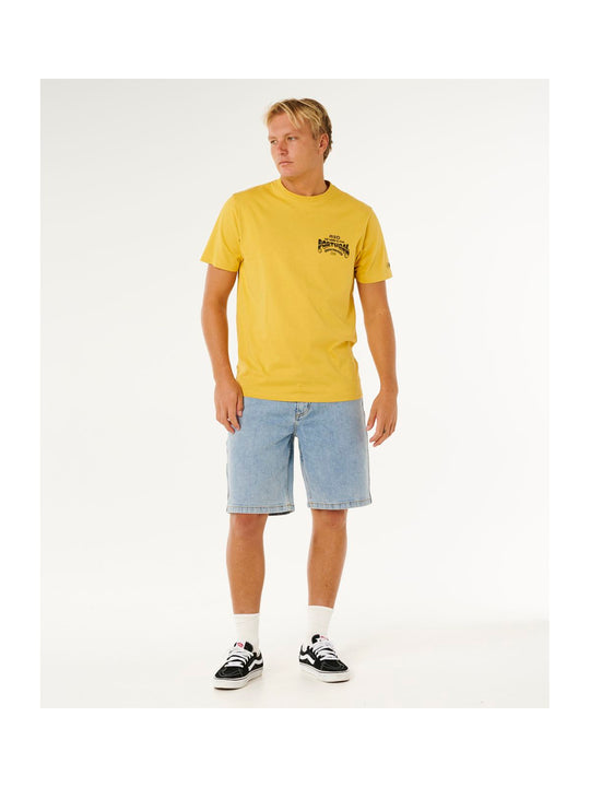 Koszulka męska RIP CURL Meo Peniche Pro 26 Event Tee żółta
