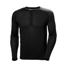 Bielizna termiczna męska HELLY HANSEN HH DURAWOOL LS HENLEY czarna
