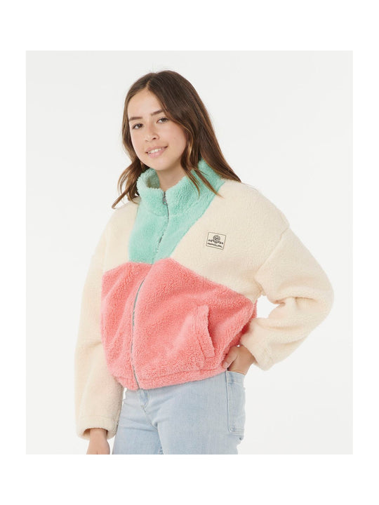 Bluza RIP CURL BLOCK PARTY POLAR FLEECE-GIRL różowa
