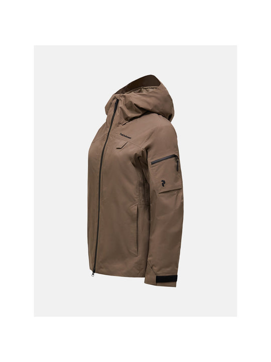 Kurtka narciarska damska PEAK PERFORMANCE Alpine GORE-TEX 2L Insulated Shell Jacket brązowa
