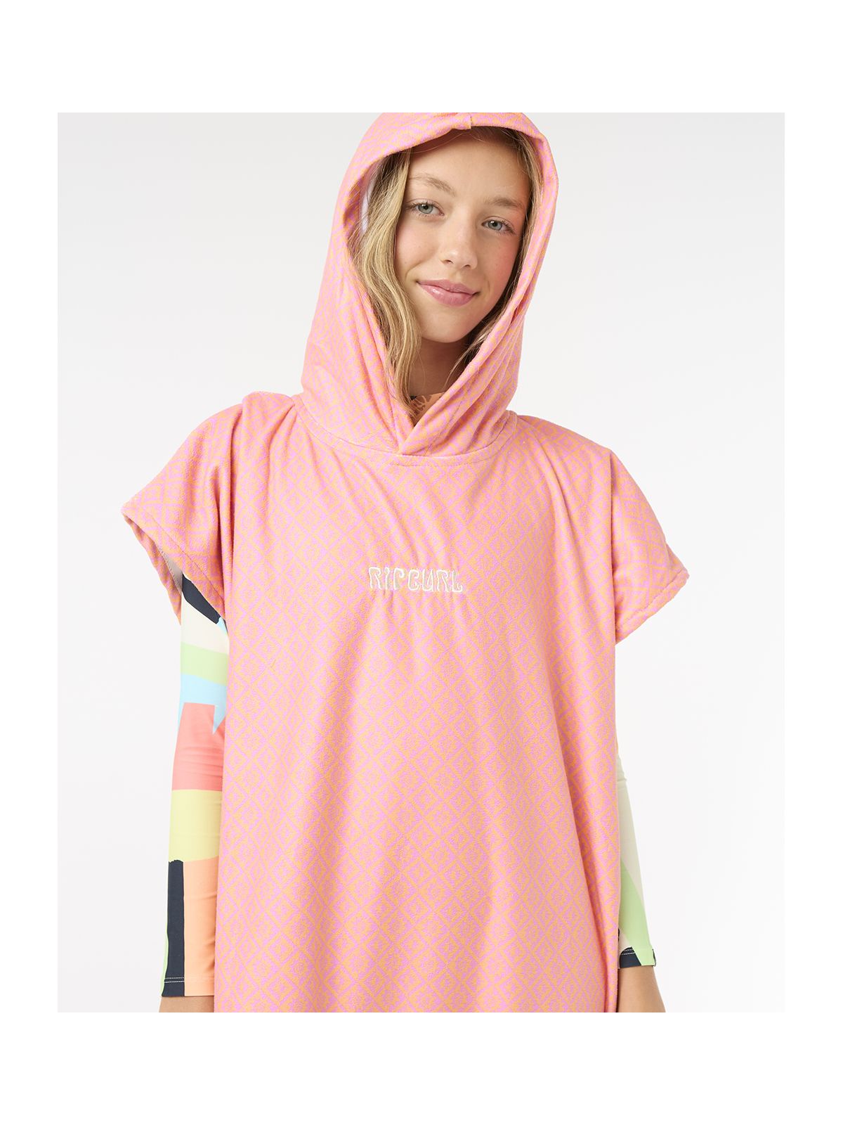 Ponczo RIP CURL Mixed Hooded Towel-Girl pomarańczowy