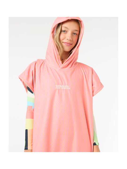 Ponczo RIP CURL Mixed Hooded Towel-Girl pomarańczowy
