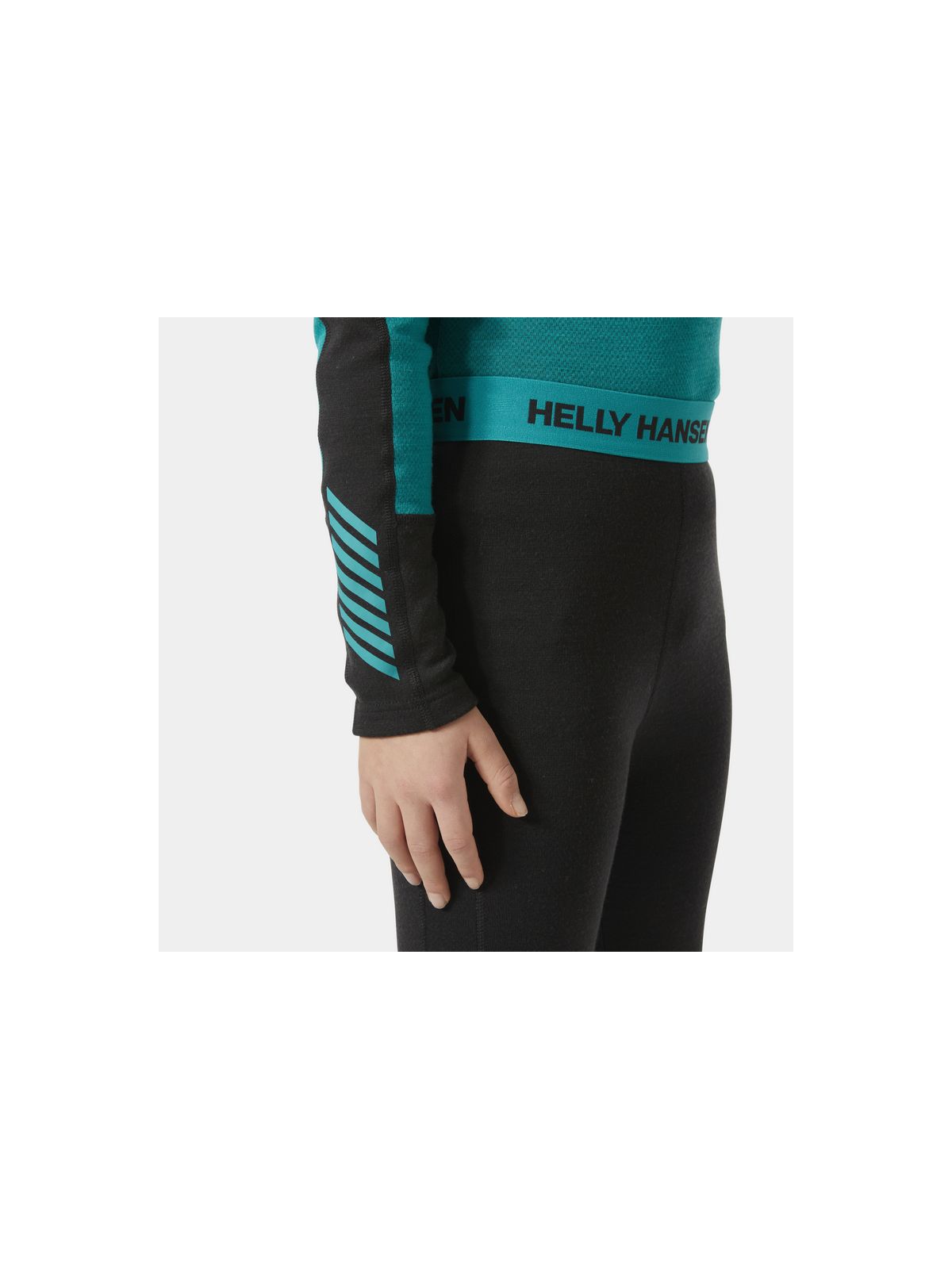Bielizna dziecięca HELLY HANSEN Jr Lifa Merino Midweight Set kolor zielony