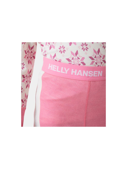 Bielizna Helly Hansen Jr Graphic Lifa Merino Set różowy

